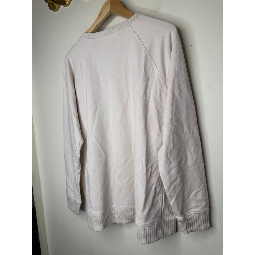 Belle by Kim Gravel French Terry Top with Wide Rib Trim. Crystal Taupe,sz L #16# - Picture 10 of 10